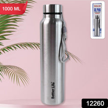 Stainless Steel Single Wall Drink Water Bottle (1000 ML) - justgrabit.in | Just Grab It