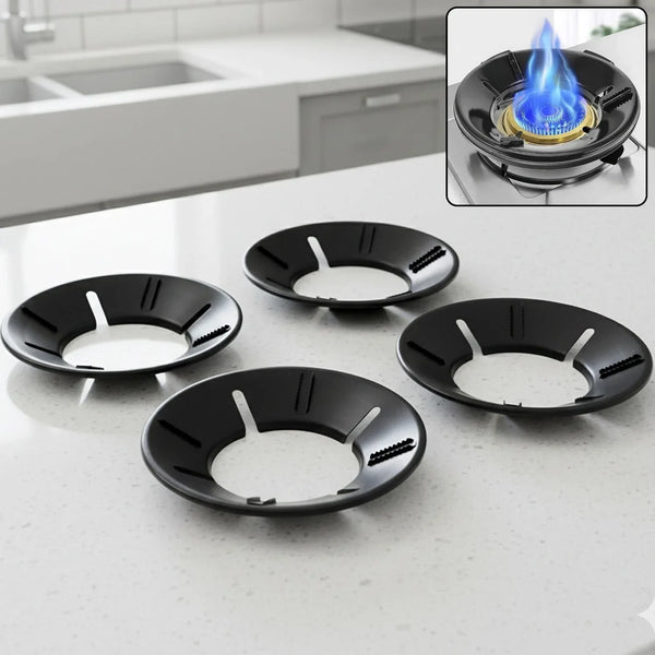 Gas Stove Flame Protector Ring (25 x 25 cm, 4 Pc) - justgrabit.in | Just Grab It