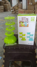4 Section 360° Rotating Box Plastic Pickle Tower Spice Rack with 4 Spoons 1 Set - justgrabit.in | Just Grab It