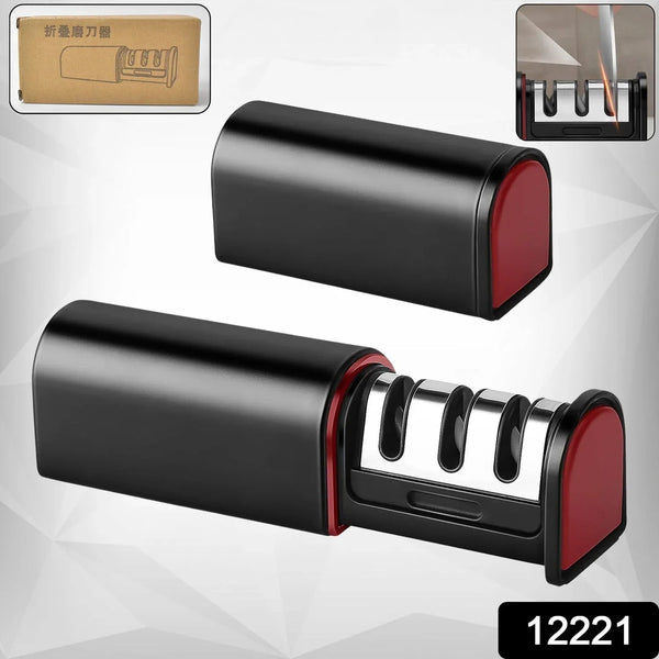 3 - Stage Knife Sharpener, Knife grinder Three - sided blade for both water (1 Pc) - Justgrabit Inc.