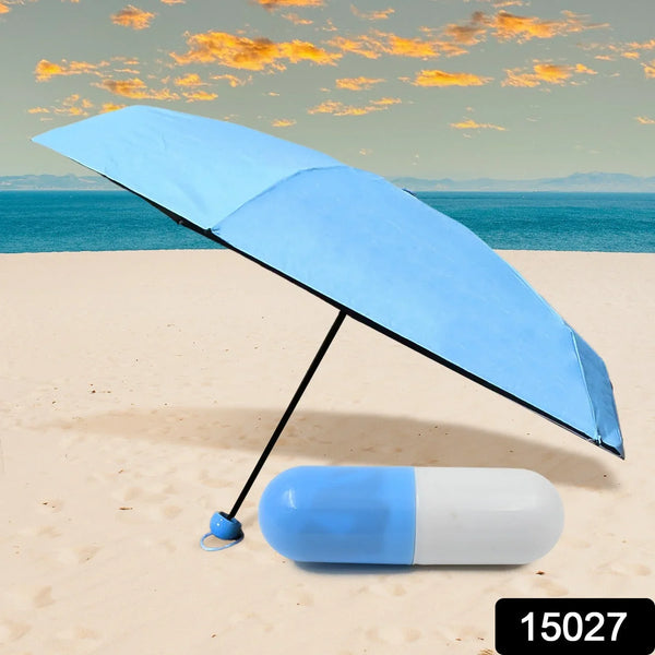 5 Fold Manual Open Umbrella With Capsule Case (1 Pc) - Justgrabit Inc.