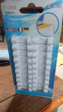 Self - Adhesive Cable Clips – Round Plastic Wire Holder for Cord Management (Pack of 20) - justgrabit.in | Just Grab It