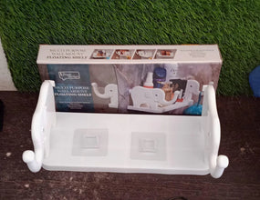 Multifunctional Elephant - Shaped Wall Shelf – No - Punch Mini Organizer for Kitchen, Bathroom & Bedroom - justgrabit.in | Just Grab It