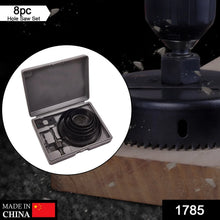8 - Piece Set Carbon Arbored Adjustable Hole Saw Set Round Circular (64 mm, 76mm1 89mm, 102mm & 127mm) - Justgrabit Inc.