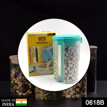 3 in 1 Transparent Air Tight Storage Dispenser Container (With Color Box) - Justgrabit Inc.