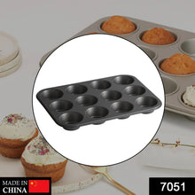Nonstick Aluminium Muffin Tray Cupcake Pan Tray (12 Cup Cavities) - Justgrabit Inc.