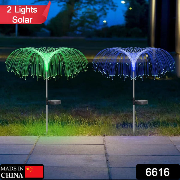 Solar Outdoor Lights – 7 - Color Waterproof Jellyfish Like Firework Home Decor (2pcs) - justgrabit.in | Just Grab It