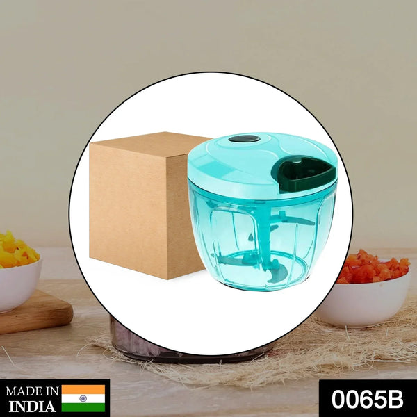 Manual Stainless Steel Compact Extra Sharp Hand Held Vegetable Chopper / Slicer with 5 Blades (750 ml) - Justgrabit Inc.