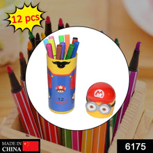 Minions Sketch Pen Set with Attractive Designed Case (Pack of 12) - Justgrabit Inc.
