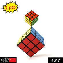 Plastic Fancy 3x3 Small Cube Puzzles Game - 2 Pieces (Multicolour) - Justgrabit Inc.