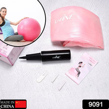 Anti Burst 65 cm Exercise Ball with Inflation Pump, Non - Slip Gym Ball, for Yoga (1 Pc / Mix Design & Color) - Justgrabit Inc.