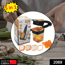 5 In 1 Nicer Dicer used for cutting and shredding of various types of food stuff in all kitchen purposes. - Justgrabit Inc.