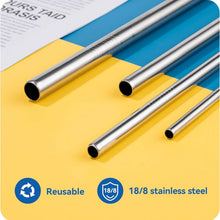 Set of 4 Stainless Steel Straws & Brush (2 Straight straws, 2 Bent straws, 1 Brush) - Justgrabit Inc.