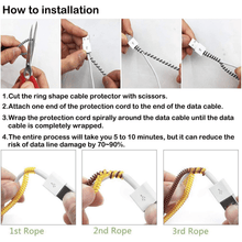 Metallic Cable Protector for Cords & Headphones (Spiral Wrap) - justgrabit.in | Just Grab It
