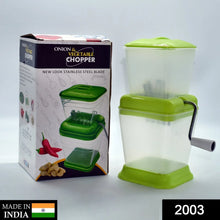Small Onion Chopper & Vegetable Chopper Quick Cutter with Rotating Blade - Justgrabit Inc.