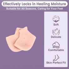 Anti Crack Silicone Half Gel Heel And Foot Protector Moisturizing Socks - Justgrabit Inc.
