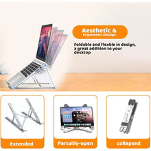 Metal Portable Laptop Stand, with 7 Adjustable Angles (1 Pc) - Justgrabit Inc.