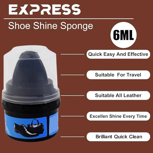 Instant Shoe Shine Sponge with Liquid Polish (1 Pc) - Justgrabit Inc.