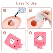 Pink Hot Water Bag with Cover Relief for Neck - justgrabit.in | Just Grab It
