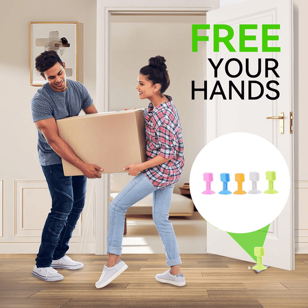 Self - Sucking Silicone Door Stopper (5 Pcs Set) - justgrabit.in | Just Grab It