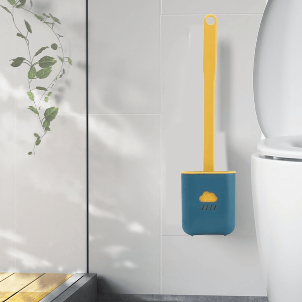 Silicone Toilet Brush with Holder (Without Box) - justgrabit.in | Just Grab It