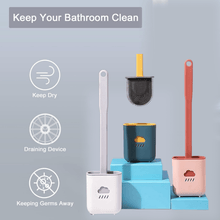 Silicone Toilet Brush with Holder (Without Box) - justgrabit.in | Just Grab It