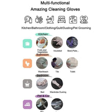 Reusable Silicone Cleaning Brush Scrubber Gloves (Multicolor) - Justgrabit Inc.