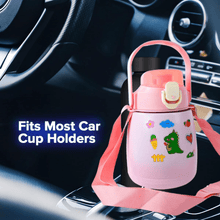 Stainless Steel Vacuum Insulated Water Bottle with Handle & Sticker (700 ML) - justgrabit.in | Just Grab It