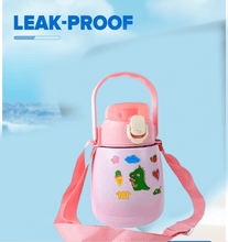 Stainless Steel Vacuum Insulated Water Bottle with Handle & Sticker (700 ML) - justgrabit.in | Just Grab It
