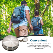 2 in 1 Camping Folding Cup with Keychain (1 Pc) - justgrabit.in | Just Grab It