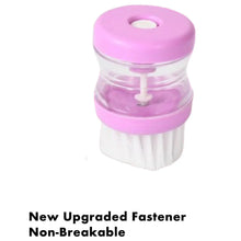 Plastic Wash Basin Brush Cleaner with Liquid Soap Dispenser (Multicolour) - Justgrabit Inc.