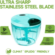 Manual Stainless Steel Vegetable Chopper – Compact, Extra Sharp with 5 Blades - Justgrabit Inc.