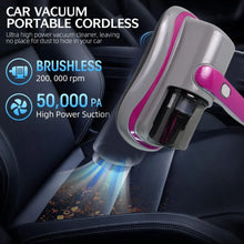 Powerful Suction Portable Handheld Vacuum Cleaner - Low Noise Vacuum Cleaner for Bed - Cordless Vacuum Cleaner for Car Seat Crevices Pillows, Mattresses, Sofas Wireless Anti Dust and Mite Cleaner - Justgrabit Inc.