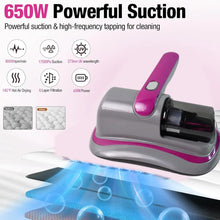 Powerful Suction Portable Handheld Vacuum Cleaner - Low Noise Vacuum Cleaner for Bed - Cordless Vacuum Cleaner for Car Seat Crevices Pillows, Mattresses, Sofas Wireless Anti Dust and Mite Cleaner - Justgrabit Inc.