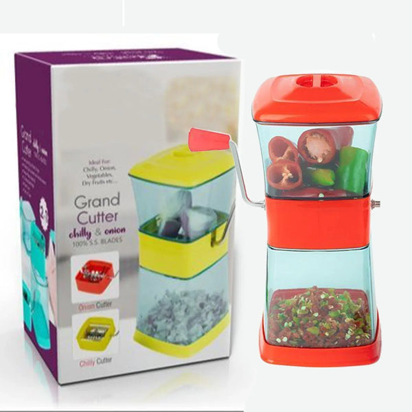 Maitri Stainless Steel Onion, Chilly, Dry Fruit & Vegetable Cutter Chopper - Justgrabit Inc.
