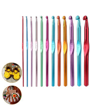Aluminium Multicolor Knitting Needles, Crochet Kit (12 Pcs Set) - justgrabit.in | Just Grab It