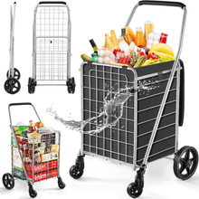Foldable Shopping Trolley with Wheels ( MOQ : - 2 Pc) - justgrabit.in | Just Grab It