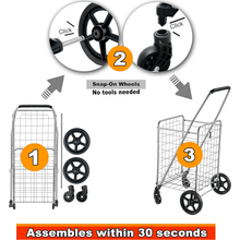 Foldable Shopping Trolley with Wheels ( MOQ : - 2 Pc) - justgrabit.in | Just Grab It