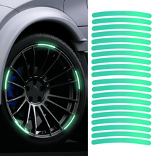 Car Wheel Hub Reflective Car Stickers, Night Warning (20 Pcs Set/ Multicolored) - justgrabit.in | Just Grab It