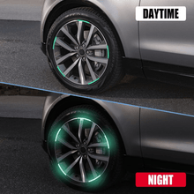 Car Wheel Hub Reflective Car Stickers, Night Warning (20 Pcs Set/ Multicolored) - justgrabit.in | Just Grab It