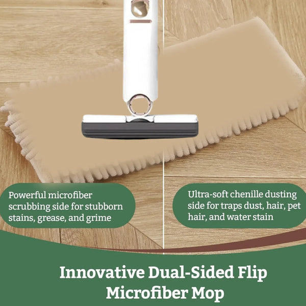 Portable Self - Squeeze Short Mop, Mini Hand Wash - Free Strong Absorbent Mop with 1 Cotton Head, Cleaning Sponge For Bathroom Kitchens Table - Justgrabit Inc.