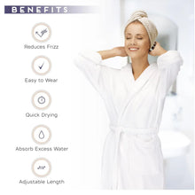 Premium Soft Microfiber Hair Drying Towel Wrap with Button (1 Pc) - Justgrabit Inc.