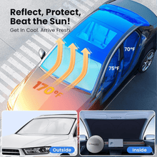Foldable Car Windshield Sunshade for Heat Protection - justgrabit.in | Just Grab It