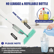 Cleaning 360 Degree Healthy Spray Mop with Removable Washable Cleaning Pad - Justgrabit Inc.