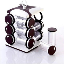 Spice jar Set - Food Grade Plastic 12pcs Spice jar (Brown Box) - Justgrabit Inc.