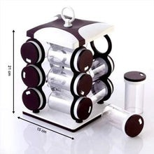Spice jar Set - Food Grade Plastic 12pcs Spice jar (Brown Box) - Justgrabit Inc.