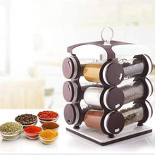 Spice jar Set - Food Grade Plastic 12pcs Spice jar (Brown Box) - Justgrabit Inc.