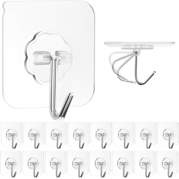 Heavy Duty Flower Adhesive Wall Hooks - (10 Pc / Set) - justgrabit.in | Just Grab It