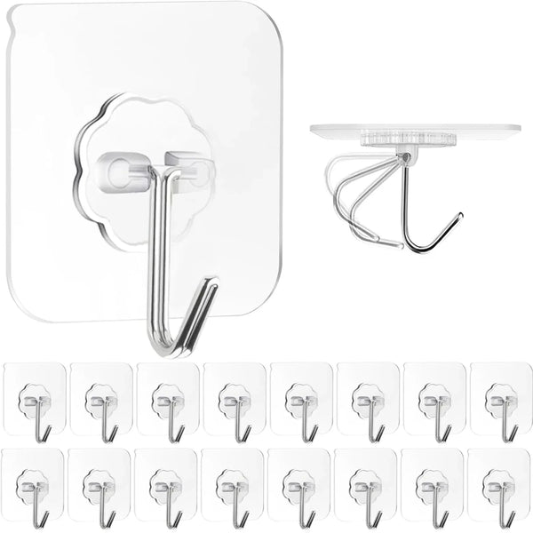 Heavy Duty Flower Adhesive Wall Hooks - (10 Pc / Set) - justgrabit.in | Just Grab It