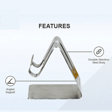 Stainless Steel Universal Mobile & Tablet Stand Holder - (1 Pc) - justgrabit.in | Just Grab It